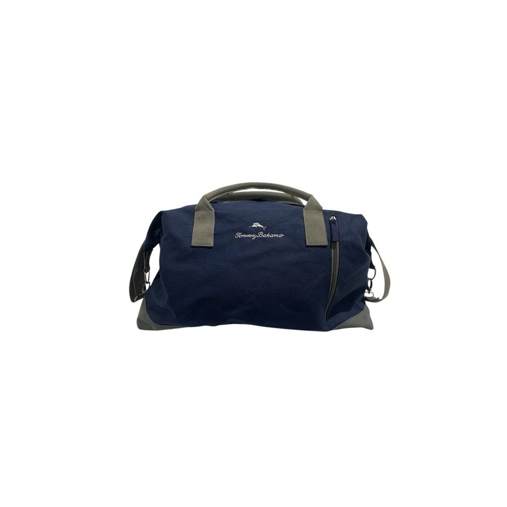 Tommy Bahama Navy Canvas Duffel Bag‎ with Shoulder Strap